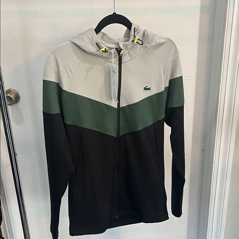 Lacoste Tri-Tone Zip-Up Hoodie